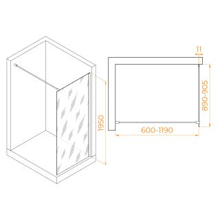 Душевая перегородка RGW WA-002W 35100209-15 90см белый